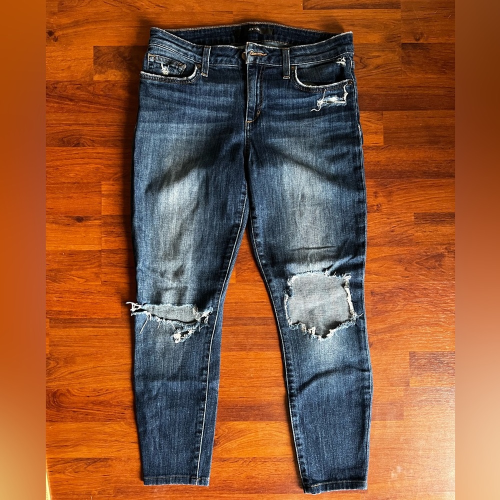 Joe's Jeans Women's Size 28 Blue Medium Wash‎ Distressed Ankle Jeans